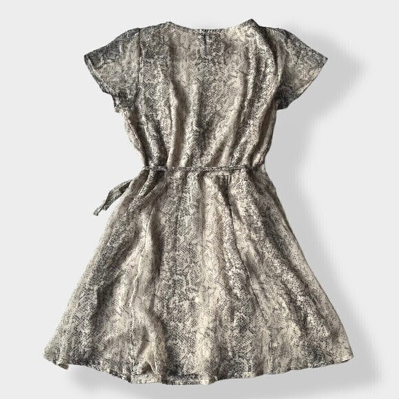Abercrombie & Fitch Snakeskin Print Wrap Mini Dress M Tall - Picture 9 of 12